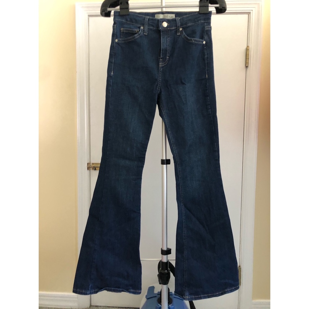 Topshop Jamie Flare High Rise Jeans, size 28